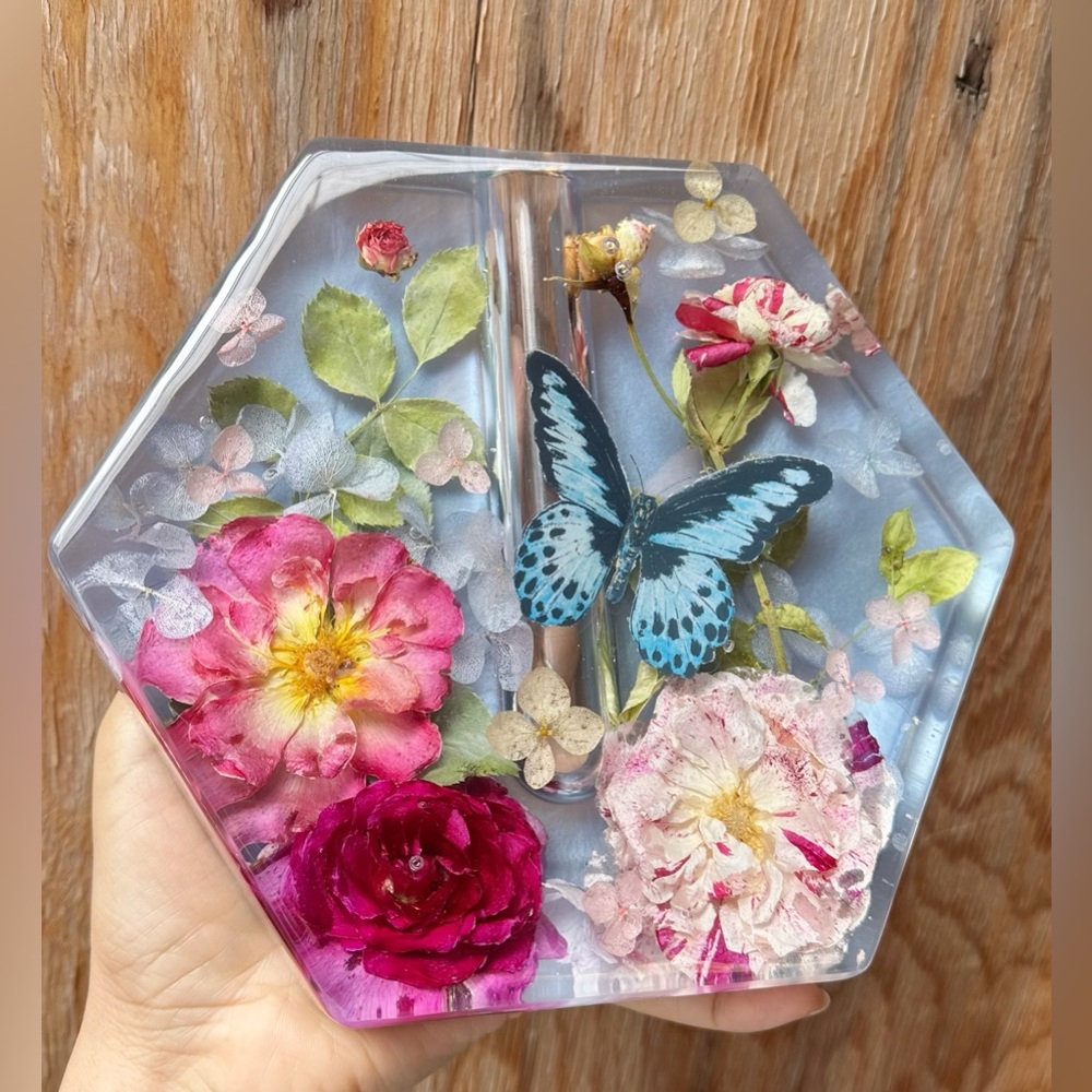 Handmade Natural Dried Flower Resin Vase